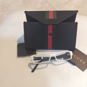 Gucci Black and Green Eyeglasses with Case